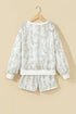 Woodland Camouflage Long Sleeve Top And Short Set