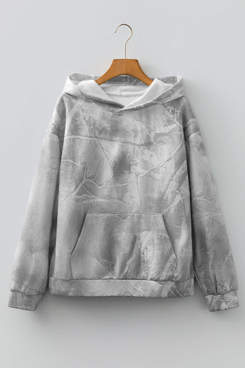 Woodland Camouflage Print Comfy Pullover Hoodie