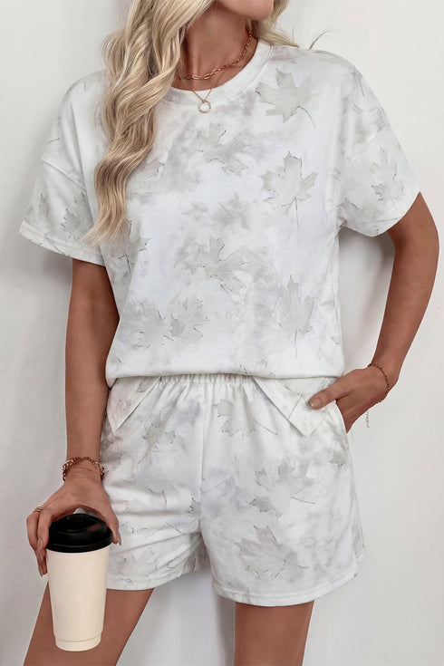 Woodland Camouflage Print Two Piece Matching Short Set