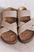Woven Criss Cross Strap Hollowed Slip On Slippers