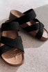 Woven Criss Cross Strap Hollowed Slip On Slippers