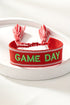 Woven Embroidered Lettering Tassel Adjustable Bracelet