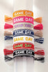 Woven Embroidered Lettering Tassel Adjustable Bracelet