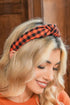 Woven Plaid Print Fabric Knot Detail Headband