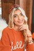 Woven Plaid Print Fabric Knot Detail Headband