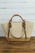 Woven Plaited Straw And Crochet Textured Shoulder Bag