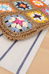 Woven Straw Crochet Floral Detail Shoulder Bag