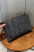 Woven Straw Zipper Closure Large Wristlet Wallet