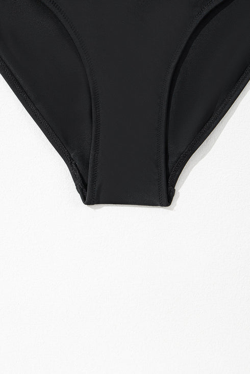 Wrap Front Cutout Ruched One Piece Swimsuit