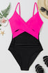 Wrap Front Cutout Ruched One Piece Swimsuit