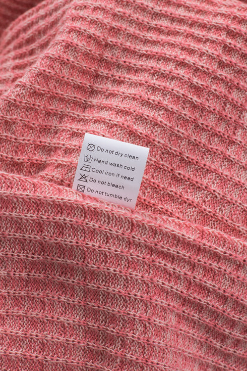 Wrap V Neck Waffle Sweater