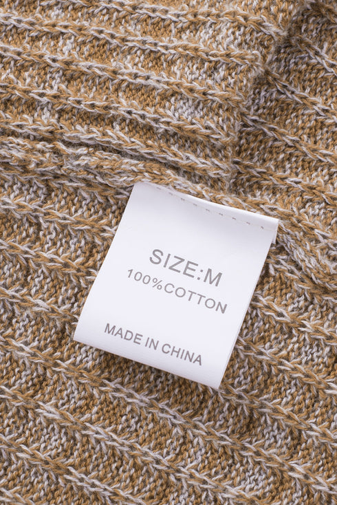 Wrap V Neck Waffle Sweater