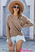 Wrap V Neck Waffle Sweater