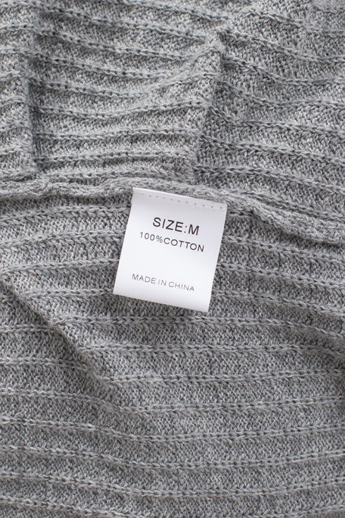 Wrap V Neck Waffle Sweater