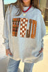 Wwjd Graphic Mock Neck Oversized Faith Sweatshirt