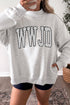 WWJD Polka Dot Mock Neck Pullover Sweatshirt
