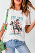 Yee Haw State Of Mind Retro Cowgirl Western Graphic T Shirt