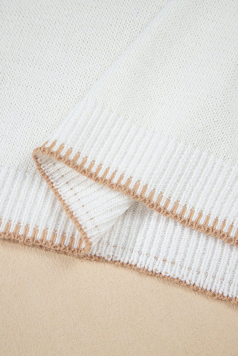 Yeehaw Graphic Contrast Stitch Short Sleeve Knit Sweater