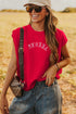 Yeehaw Graphic Sleeveless Crew Neck Knit Sweater