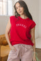 Yeehaw Graphic Sleeveless Crew Neck Knit Sweater