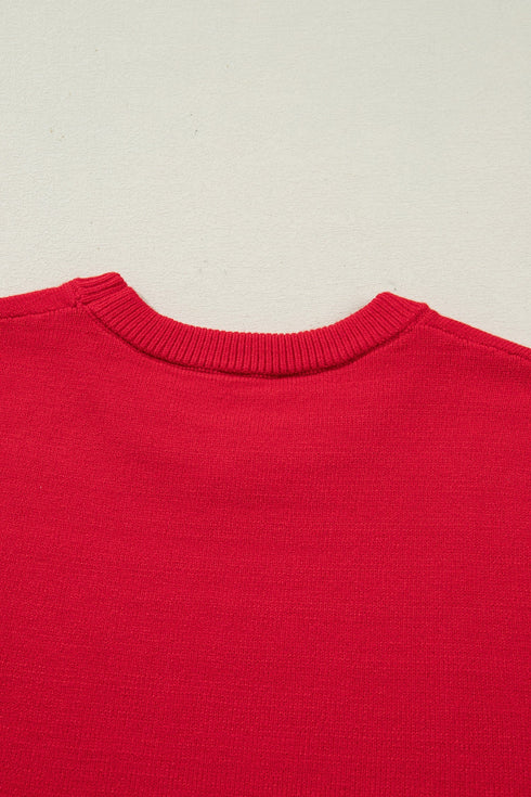 Yeehaw Graphic Sleeveless Crew Neck Knit Sweater