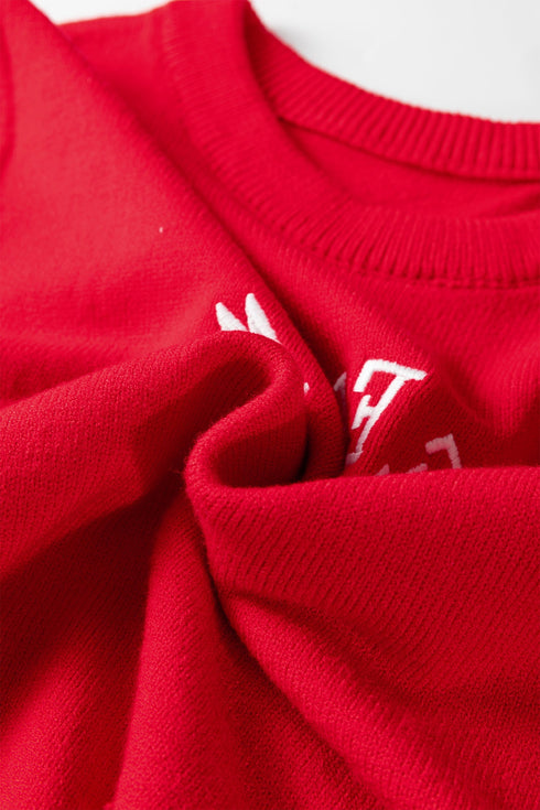 Yeehaw Graphic Sleeveless Crew Neck Knit Sweater