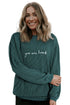 You Are Loved Print Corduroy Sweatshirt