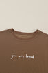 You Are Loved Print Corduroy Sweatshirt