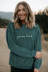 You Are Loved Print Corduroy Sweatshirt