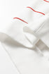 Zip Collar Vertical Stripe Drop Shoulder Long Sleeve Top