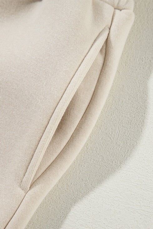 Zip Front Drop Shoulder Track Jacket Drawstring Jogger Pants Activewear Set