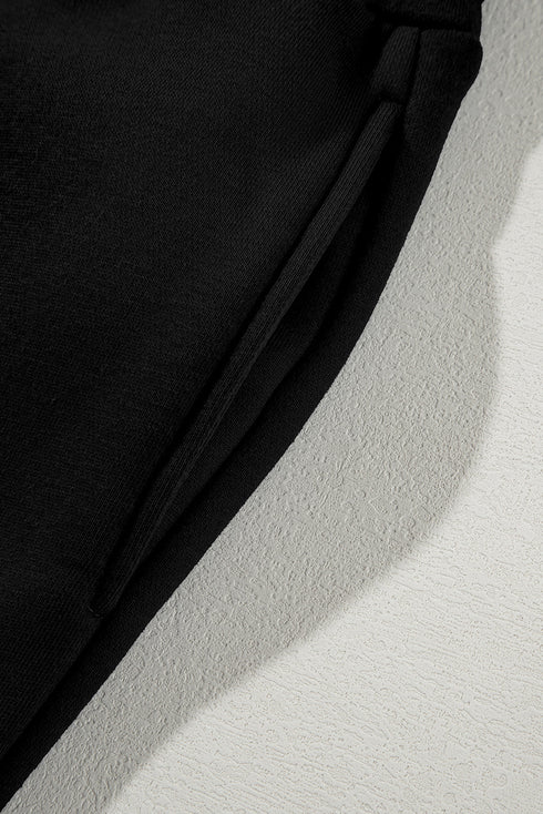 Zip Front Drop Shoulder Track Jacket Drawstring Jogger Pants Activewear Set