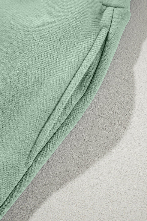 Zip Front Drop Shoulder Track Jacket Drawstring Jogger Pants Activewear Set