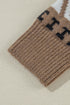 Zip Front Geometric Pattern Collared Knit Cardigan
