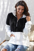 Zip Neck Oversize Fluffy Fleece Pullover