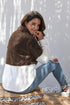 Zip Neck Oversize Fluffy Fleece Pullover