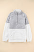 Zip Neck Oversize Fluffy Fleece Pullover