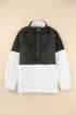Zip Neck Oversize Fluffy Fleece Pullover