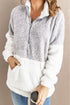 Zip Neck Oversize Fluffy Fleece Pullover