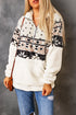 Zip Neck Oversize Fluffy Fleece Pullover