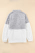 Zip Neck Oversize Fluffy Fleece Pullover