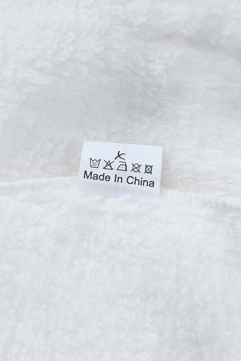 Zip Neck Oversize Fluffy Fleece Pullover