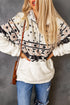 Zip Neck Oversize Fluffy Fleece Pullover