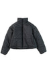 Zip Up Drawstring Hem Puffer Coat