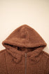 Zip Up Hooded Sherpa Plush Pocket Jacket