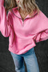 Zip-up Stand Neck Kangaroo Pocket Sweatshirt