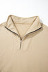 Zip-up Stand Neck Kangaroo Pocket Sweatshirt