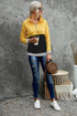 Zipped Colorblock Sweatshirt With Pockets