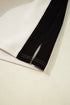 Zipped Stand Collar Detailed Trim T Shirt Short Set