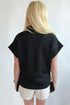 Zipped Stand Collar Detailed Trim T Shirt Short Set